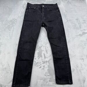Levi's 522 Taper Jeans Men's 32x30 Black Slim Fit Stretch Denim Made in Egypt